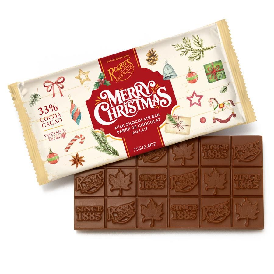 Rogers' Merry Christmas Milk Chocolate Bar