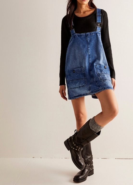 Free People Overall Smock Mini Free People Overall Smock Mini