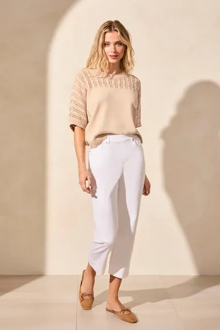 Tribal 5 PKT Pull On Kick Flare Capri Tribal 5 PKT Pull On Kick Flare Capri