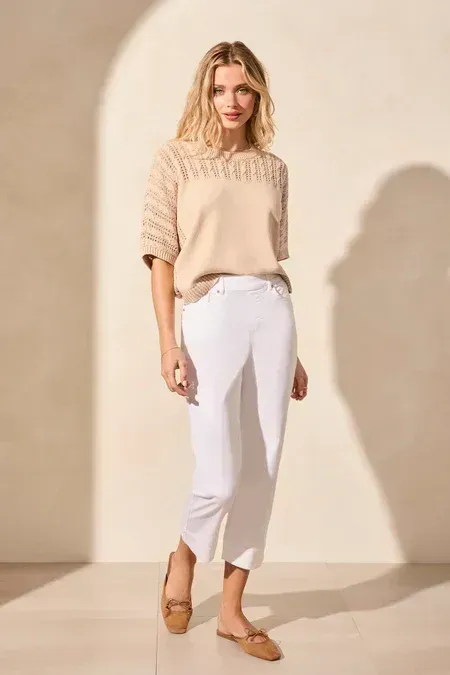 Tribal 5 PKT Pull On Kick Flare Capri Tribal 5 PKT Pull On Kick Flare Capri