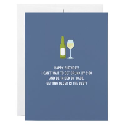 Classy Cards Drunk by Nine Greeting Card