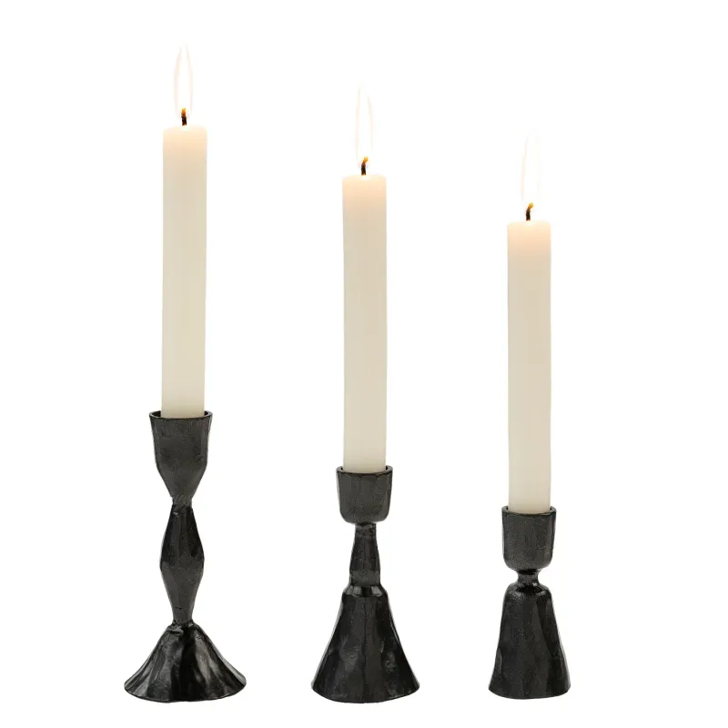 Indaba Zora Forged Candlestick Gunmetal Indaba Zora Forged Candlestick Gunmetal