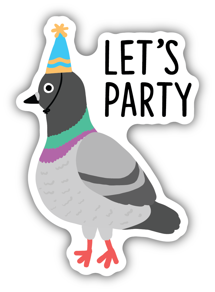 Stickers Northwest Let's Party Pigeon
