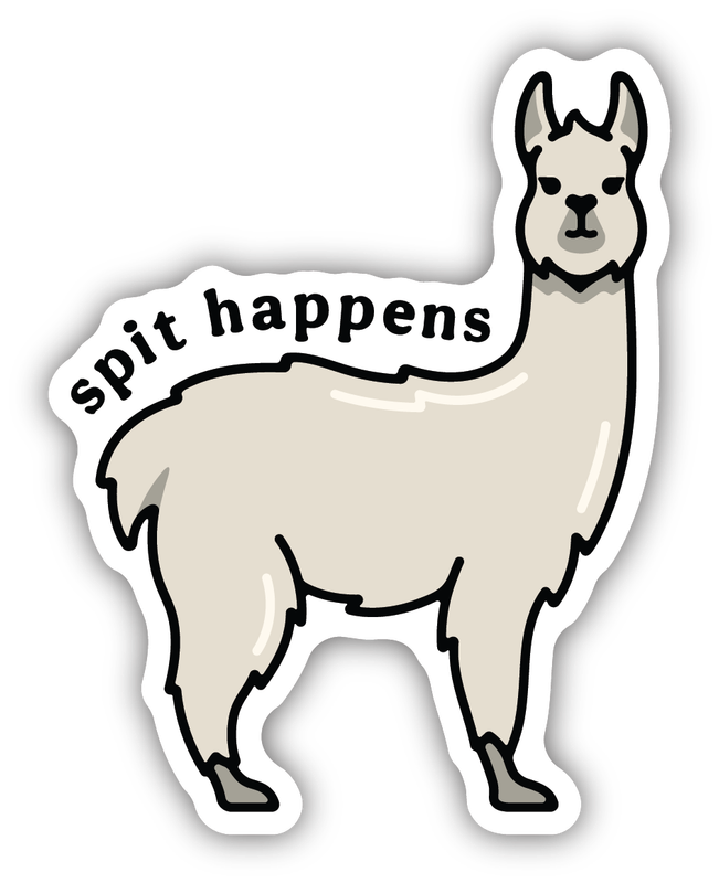 Stickers Northwest Spit Happens Llama