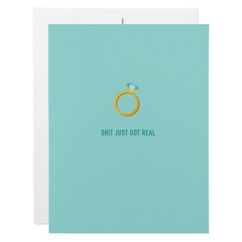 Classy Cards Shit Just Got Real Greeting Card