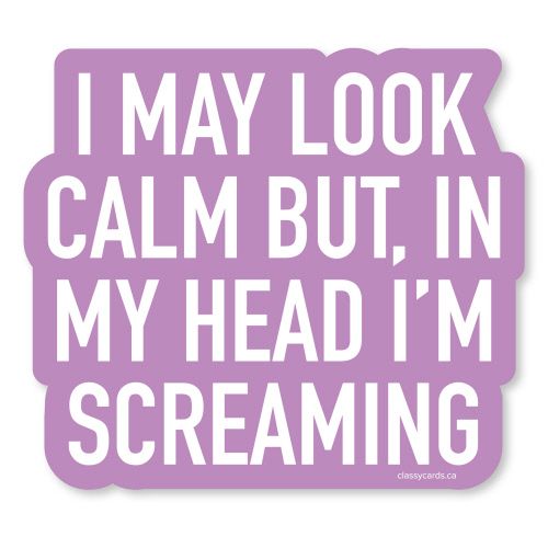 Classy Cards Sticker Head Screaming