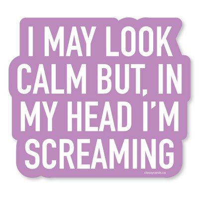 Classy Cards Sticker Head Screaming
