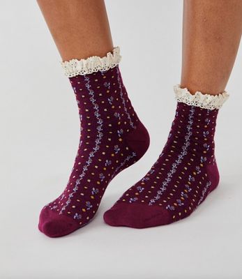 Free People Rosebud Waffle Knit Ankle Sock Free People Rosebud Waffle Knit Ankle Sock