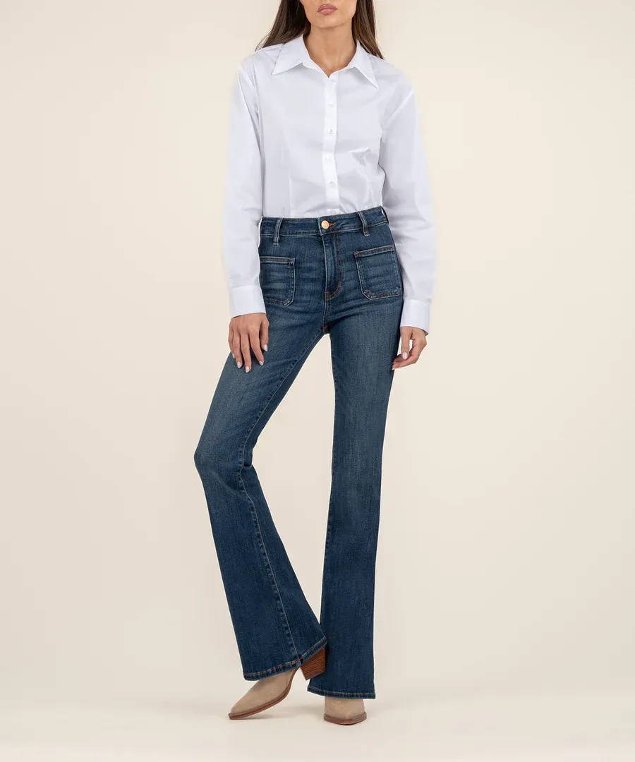Kut From The Kloth Ana Flare Patch Pocket Deductiv Kut From The Kloth Ana Flare Patch Pocket Deductiv
