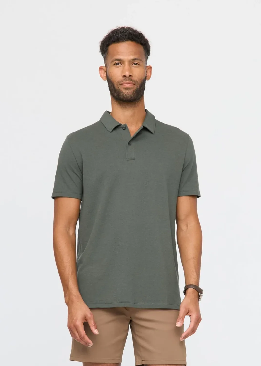 DUER Performance Polo Air Flow Pique Thyme