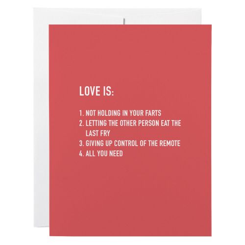 Classy Cards Love Is Greeting Card
