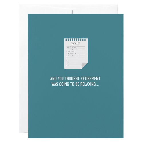 Classy Cards Retirement List Greeting Card