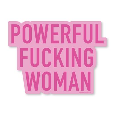 Classy Cards Sticker Powerful Woman