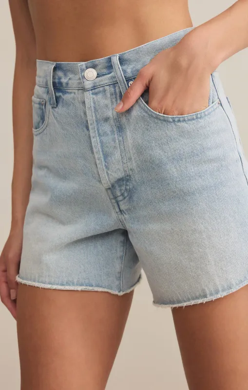 Z Supply Everyday Hi-Rise Denim Short Faded Indigo