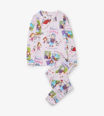 How to Babysit a Grandma PJ and Book Set