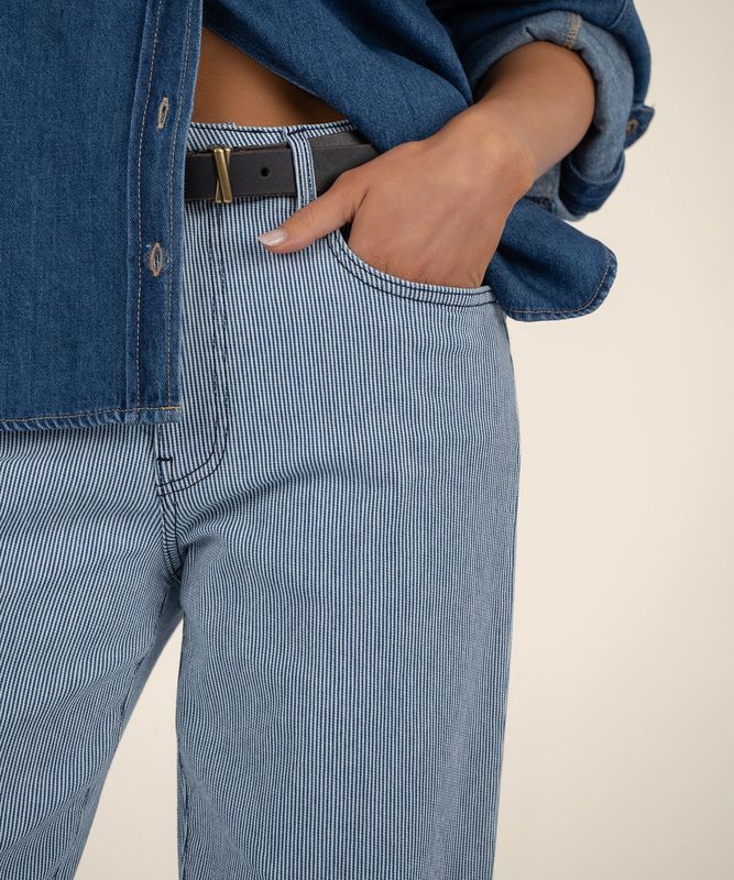 Kut From The Kloth Fay High Rise Straight Blue/Whi