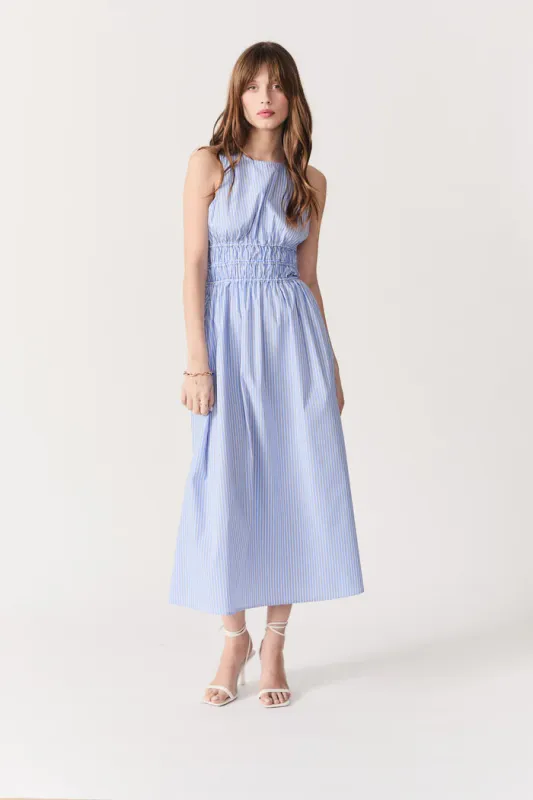 Deluc Capelas Striped Light Blue Dress