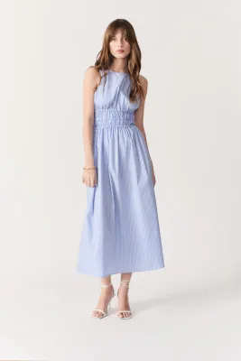 Deluc Capelas Striped Light Blue Dress