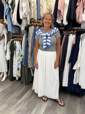 Z Supply Reina White Airy Skirt