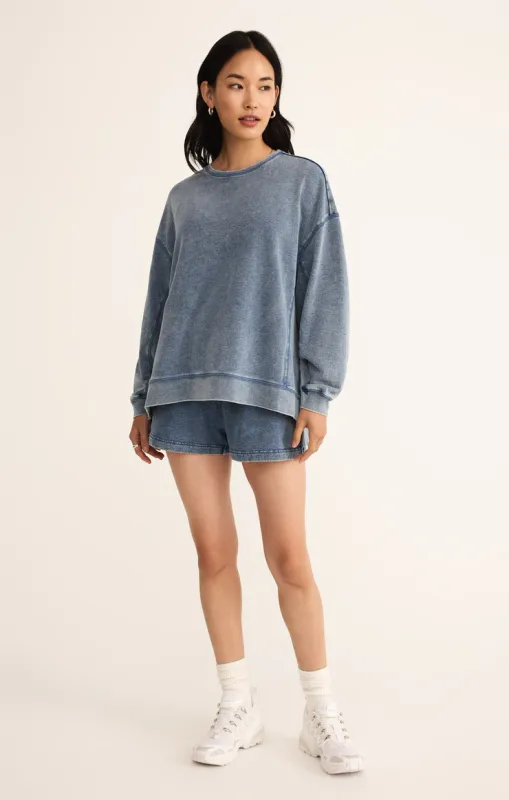 Z Supply Knit Denim Modern Weekender Medium Indigo