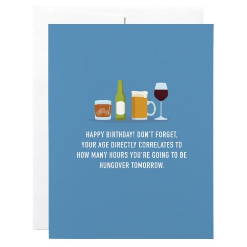 Classy Cards Age Hangover Greeting Card