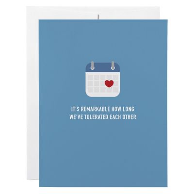 Classy Cards Tolerated Greeting Card