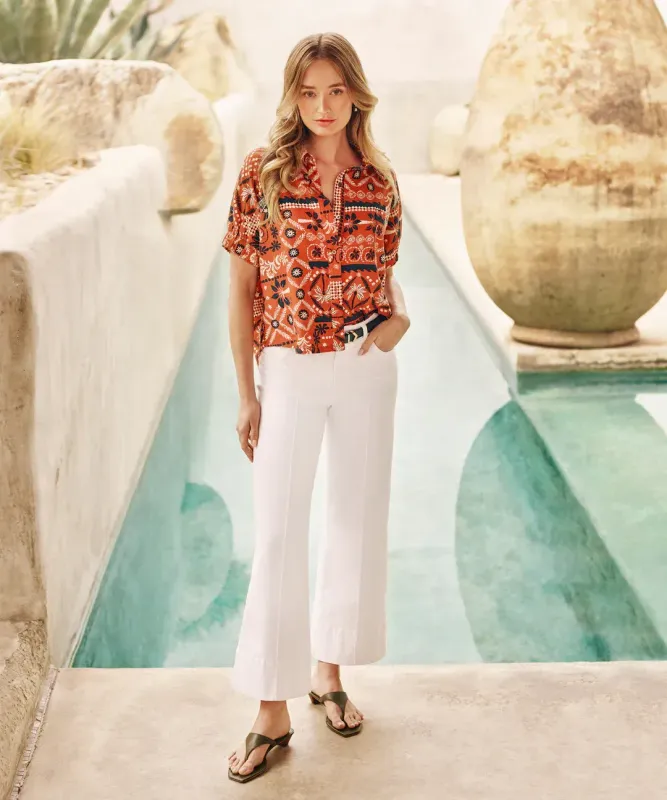 Kut From The Kloth Meg Front Pin Tuck Optic White