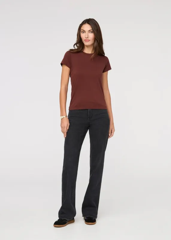 Duer PurePima Slim Crew Maroon