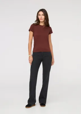 Duer PurePima Slim Crew Maroon