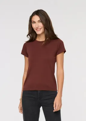 Duer PurePima Slim Crew Maroon
