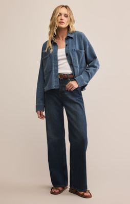 Z Supply All Day Cropped Knit Jacket Vintage Indig