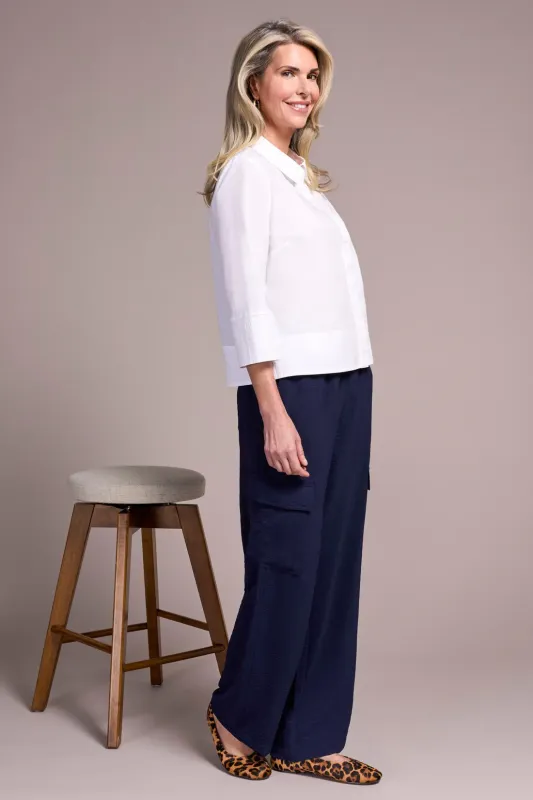 Tribal 3/4 Sleeve The Shirt Front Button