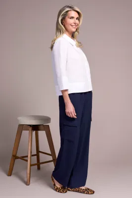 Tribal 3/4 Sleeve The Shirt Front Button