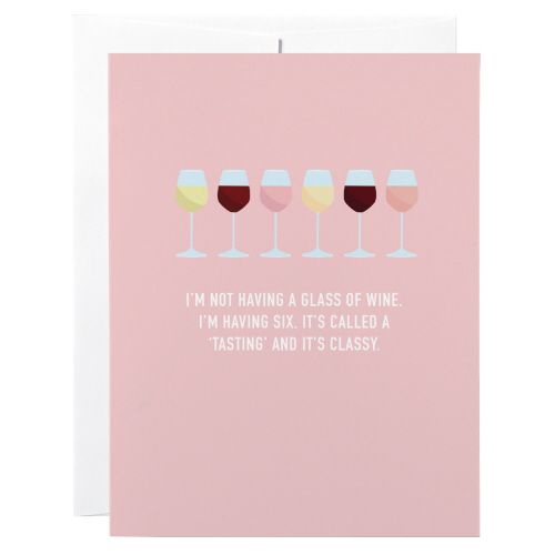 Classy Cards Greeting Card Wine Tasting