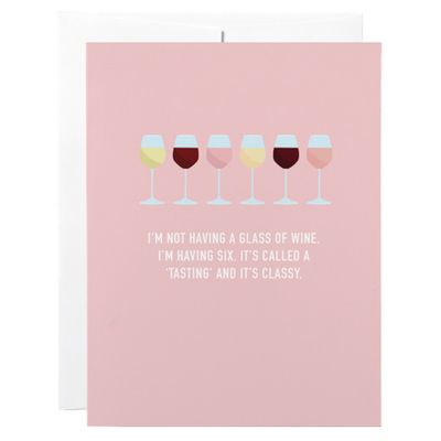 Classy Cards Greeting Card Wine Tasting