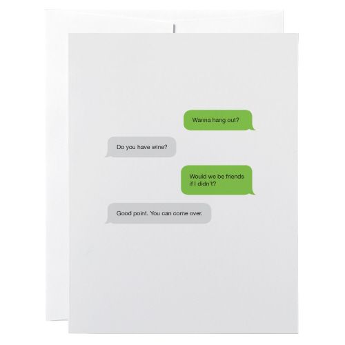 Classy Cards Greeting Card Wine Text