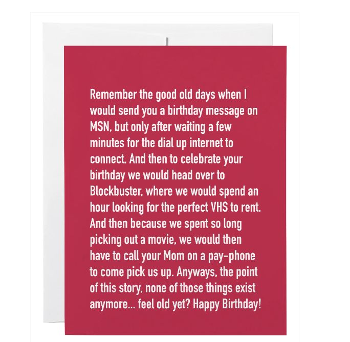 Classy Cards Greeting Card Birthday VHS