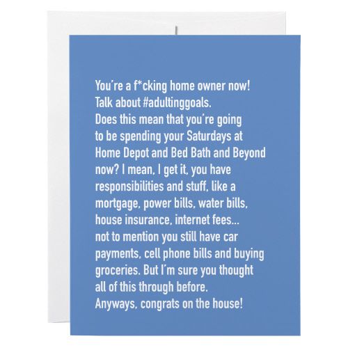 Classy Cards Greeting Card Home Owner
