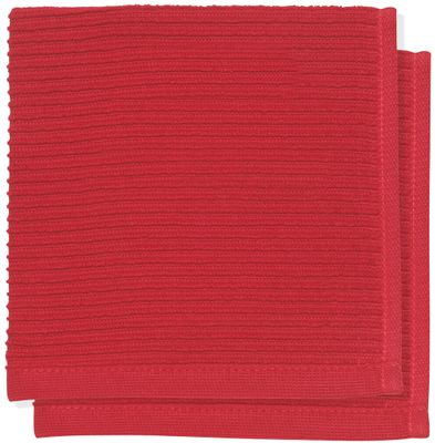 Danica Ripple Dishcloth Red Set/2