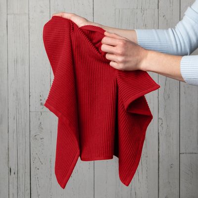Danica KT Ripple Dishtowel Red