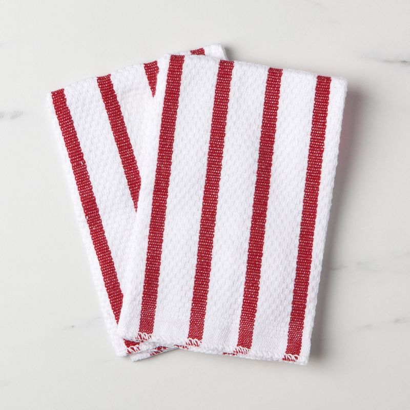 Danica Basketweave Dishcloth Red Set/2