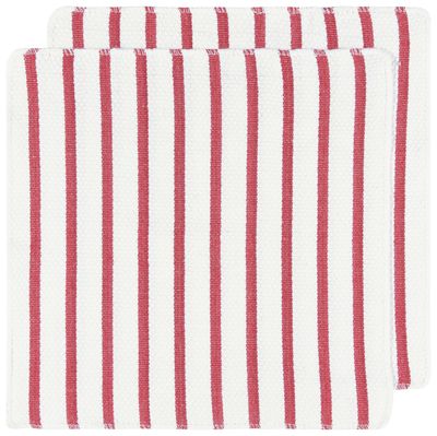 Danica Basketweave Dishcloth Red Set/2
