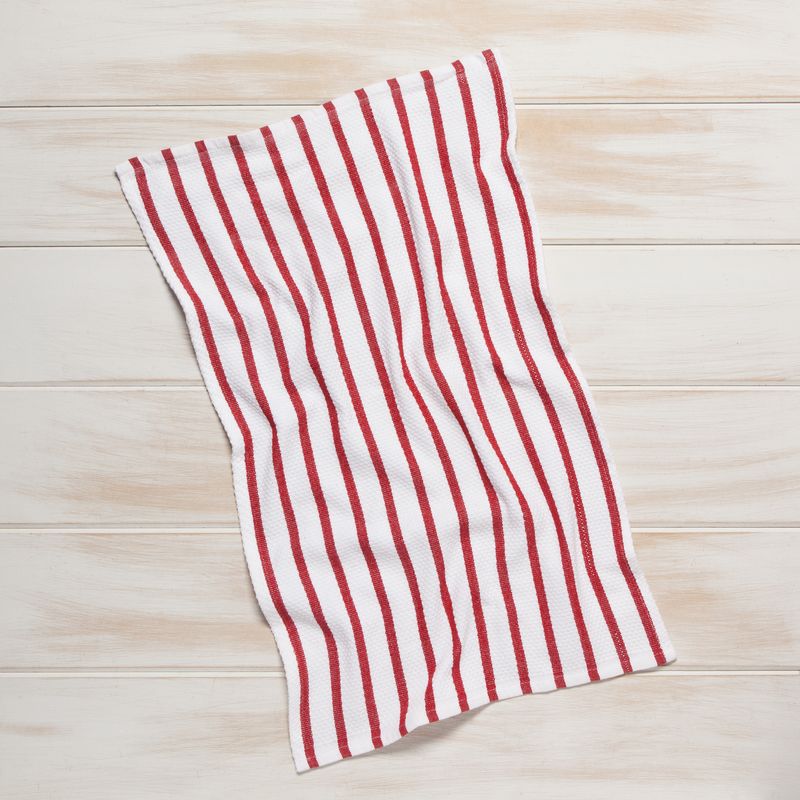 Danica Basketweave Dishtowel Red