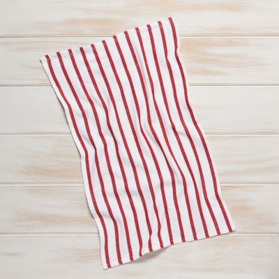 Danica Basketweave Dishtowel Red