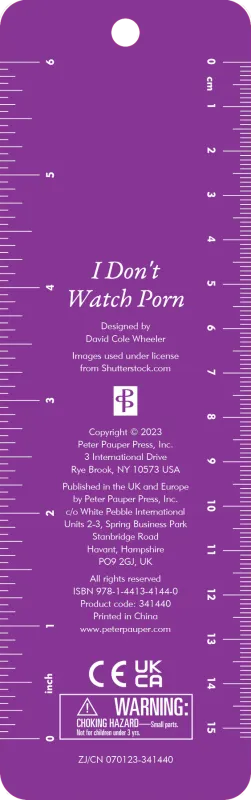 Peter Pauper Beaded Bookmark  I don't watch porn