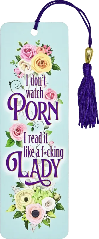 Peter Pauper Beaded Bookmark  I don't watch porn