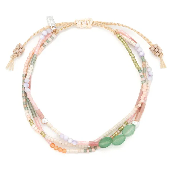 Scout Mixed Media Green Aventurine Stone of Optimism Silver