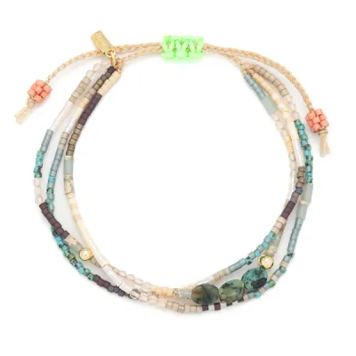 Scout Mixed Media African Turquoise Stone of Transformation Gold