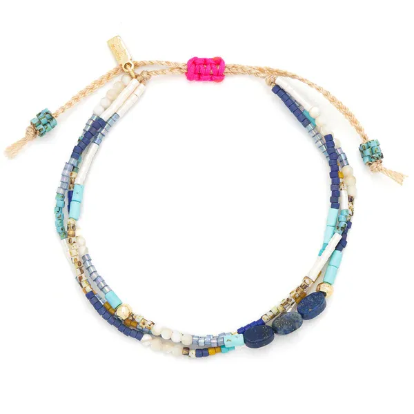 Scout Mixed Media Lapis Stone of Truth Gold