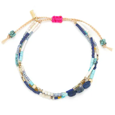 Scout Mixed Media Lapis Stone of Truth Gold